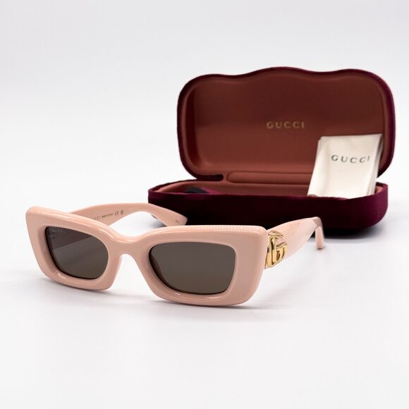NEW GUCCI GG1827S 005 WOMEN PINK SUNGLASSES GUCCI - Picture 1 of 16